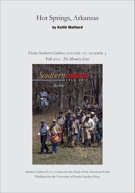 Hot Springs, Arkansas | Keith Maillard | University of North Carolina Press