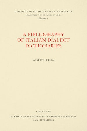 A Bibliography of Italian Dialect Dictionaries