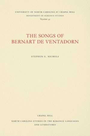 The Songs of Bernart de Ventadorn