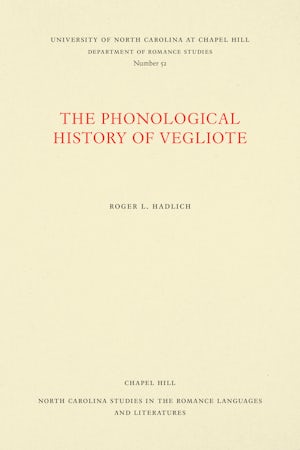 The Phonological History of Vegliote