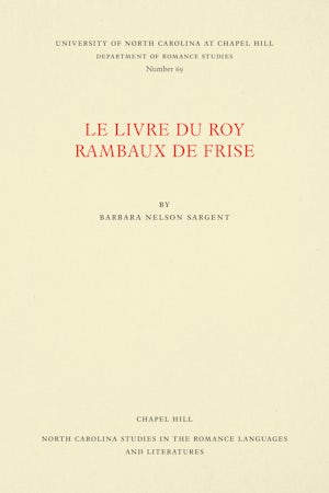 Le Livre du Roy Rambaux de Frise