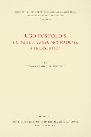 Ugo Foscolo's Ultime Lettere di Jacopo Ortis