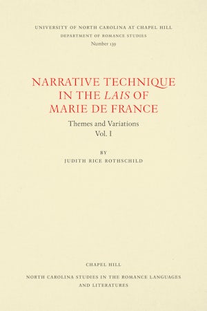 Narrative Technique in the Lais of Marie de France